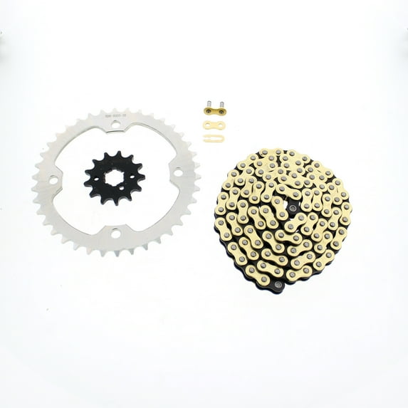 Xtreme 98L Gold MX Chain & Silver Sprocket 13/38 2006 2007 Yamaha Raptor 350