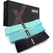 Xtreme Bands Fabric Resistance Bands Set, 3 Pack (Light, Medium, Heavy) Non-Slip Workout Bands