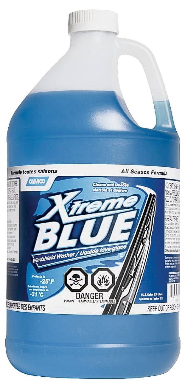 Xtreme Blue 30917 Windshield Washer Fluid, 1 gal, Clear Blue, Liquid