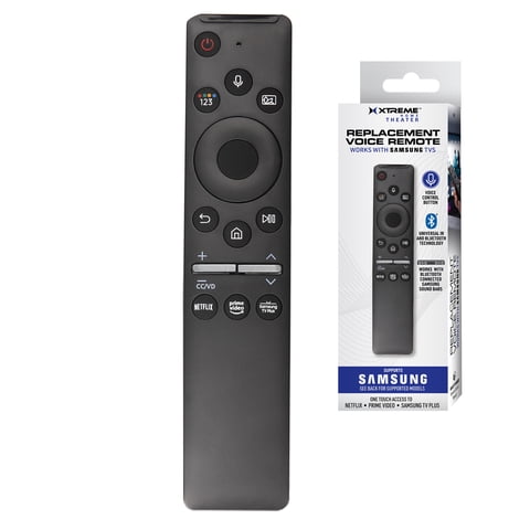 Xtreme Bluetooth Voice Control Replacement Remote Control for Samsung TVs, Black