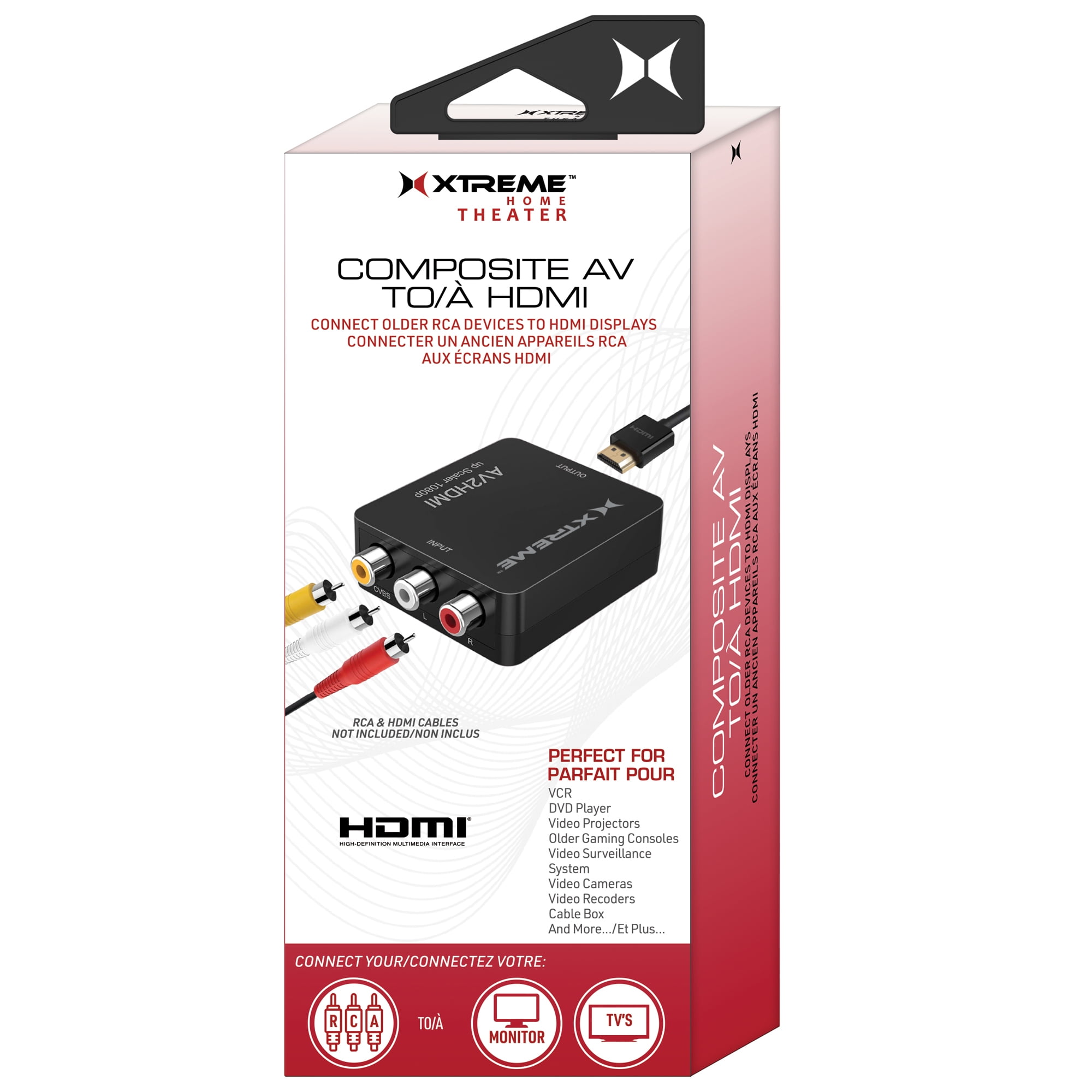 Xtreme Composite AV To HDMI Adapter, Converts Old Devices To New