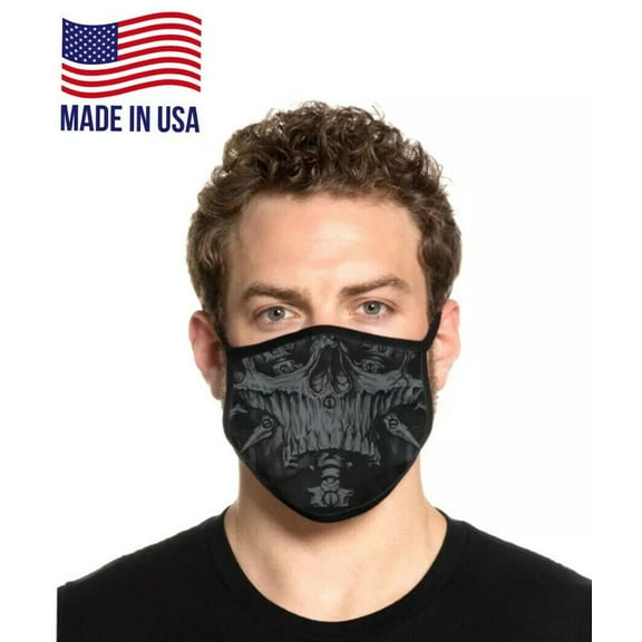 Xtreme Couture Affliction Mask Skeleton Biker Face Mask Skull Washable Reusable