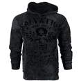 thumbnail image 1 of Xtreme Couture By Affliction Men's Hoodie BLACK TIDE Heavyweight Wings Skull Biker, 1 of 13