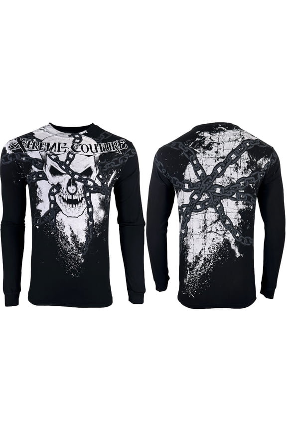 By Affliction Men's Long Sleeve T-shirt Chained