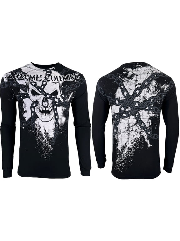 By Affliction Men's Long Sleeve T-shirt Chained