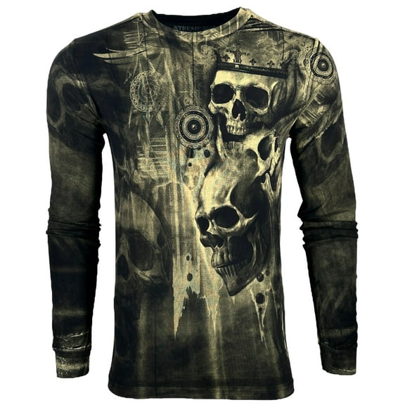 Xtreme Couture By Affliction Men's Long Sleeve T-shirt Death's Grin