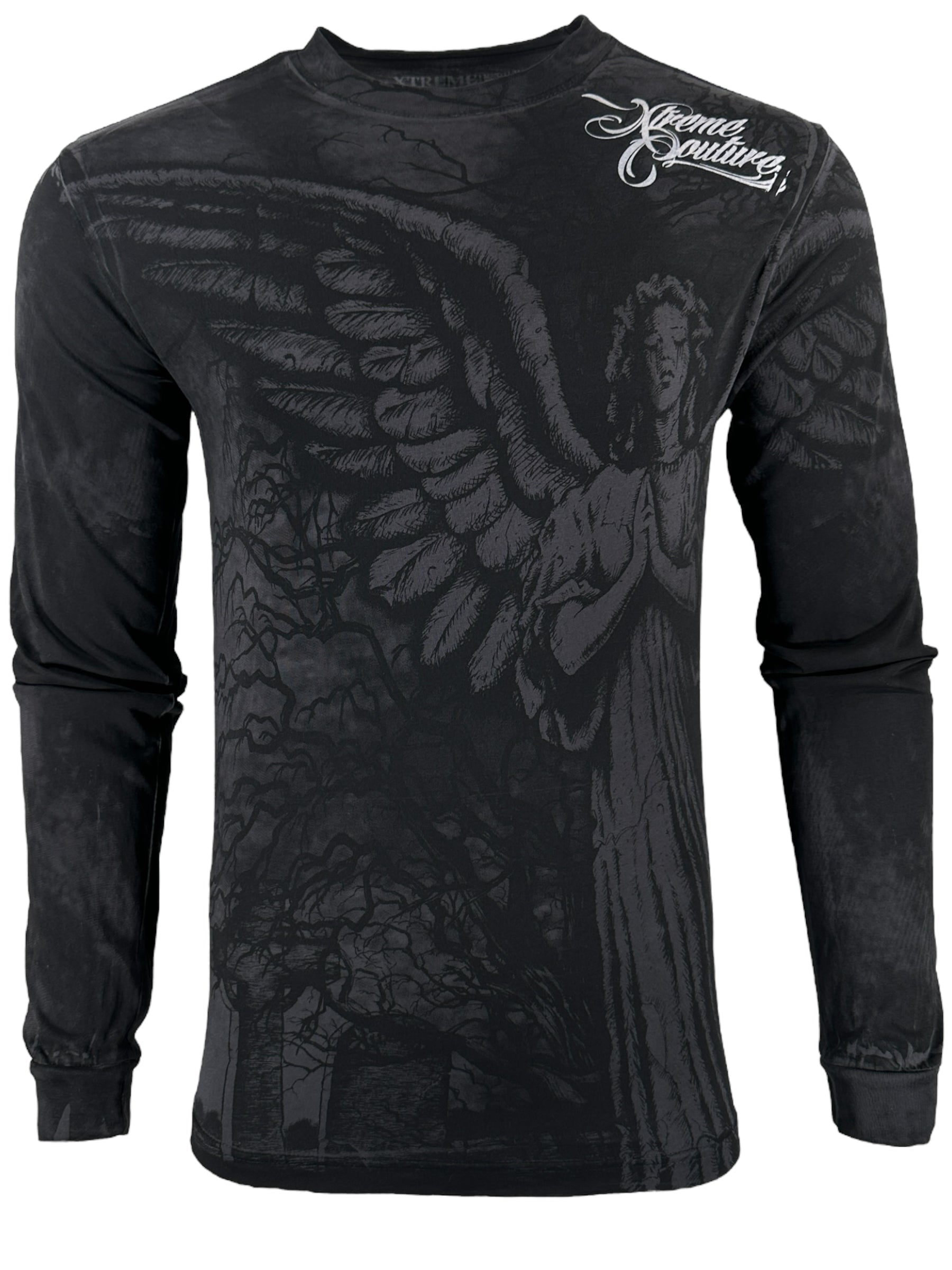 Xtreme Couture By Affliction Men's Long Sleeve T-shirt Grave Angel ...