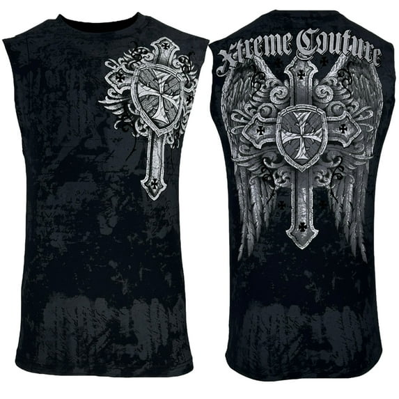 Xtreme Couture By Affliction Men's Muscle T-shirt Tank Top Ragged Faith