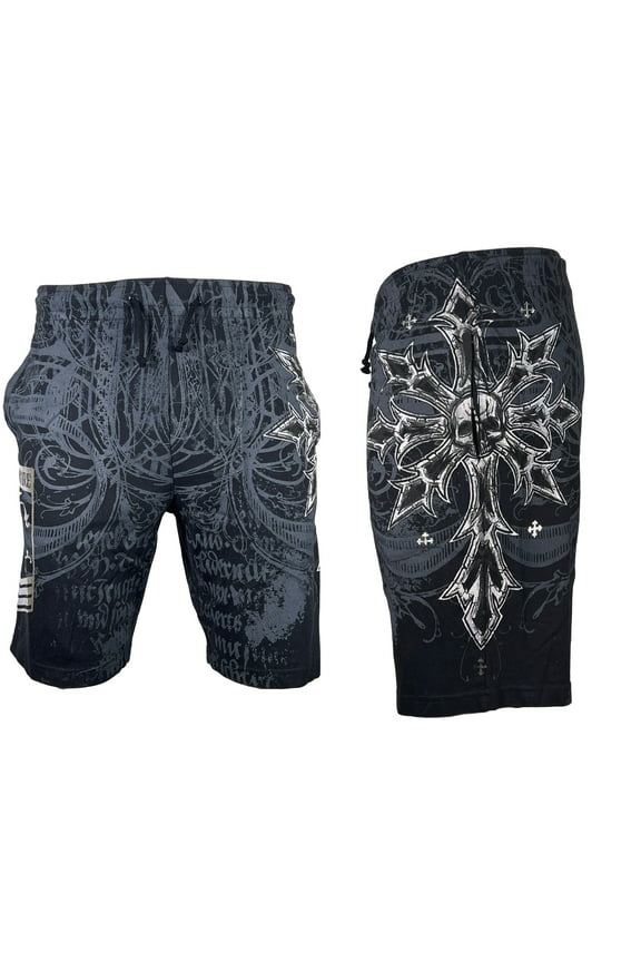 By Affliction Men's Sweat-short SPARTAN Black