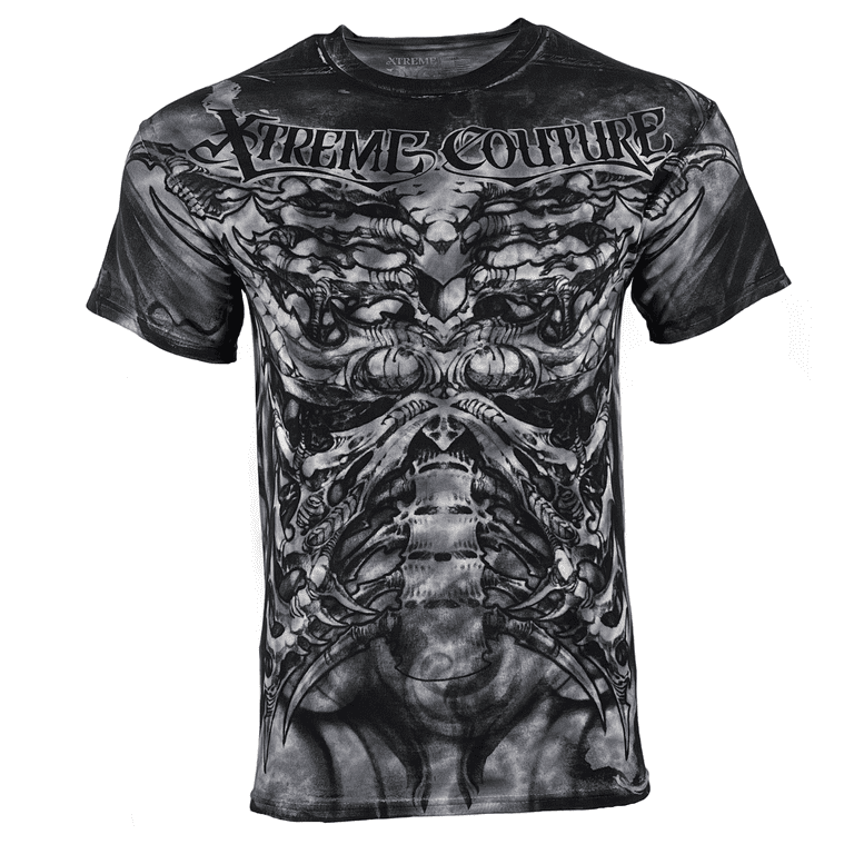 Affliction Men's Biomechanical Grey T-Shirt, Xtreme Couture, 100