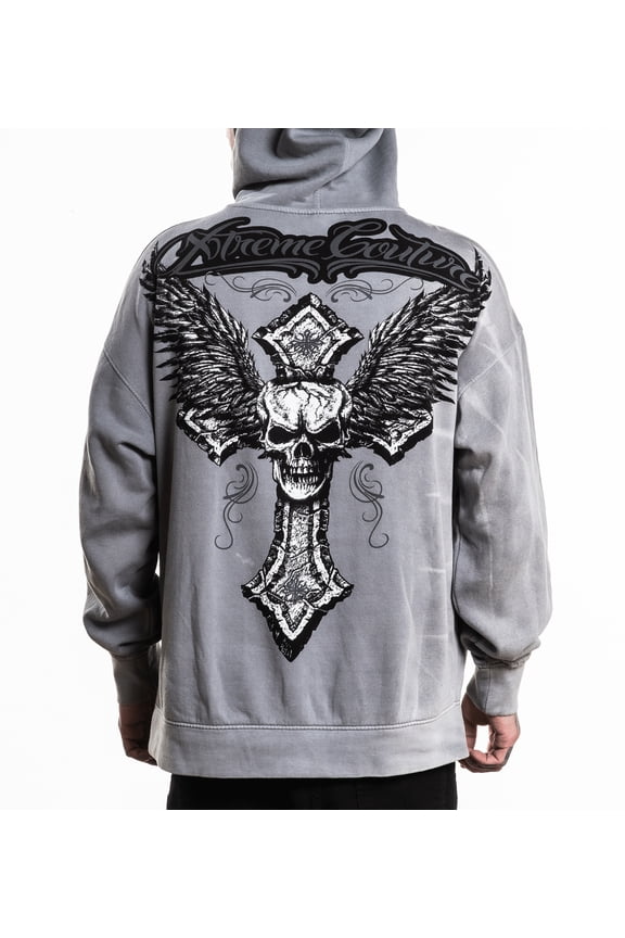 By Affliction Unisex Oversized Boxy Pullover Hoodie Saints