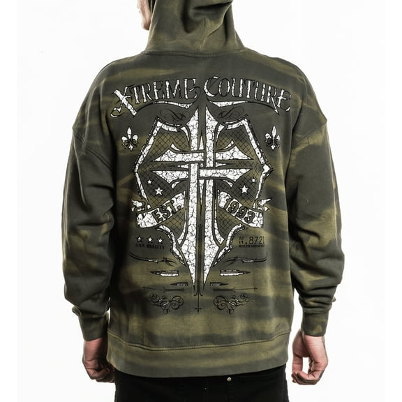 Xtreme Couture By Affliction Unisex Oversized Boxy Pullover Hoodie Saracen