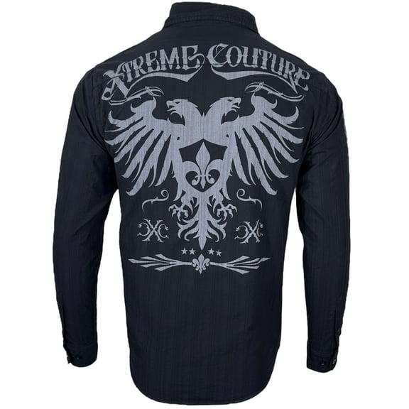 Xtreme Couture by Affliction Men's Button Down Shirt Rain