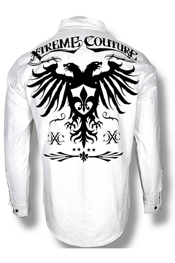 by Affliction Men's Button Down Shirt Rain