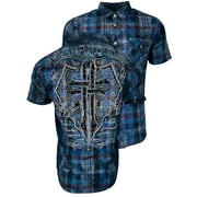 Xtreme Couture by Affliction Mens Button Down Shirt Rattle