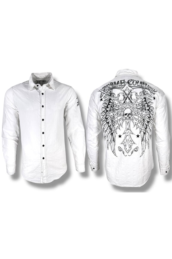 by Affliction Men's Button Down Shirt Spareten
