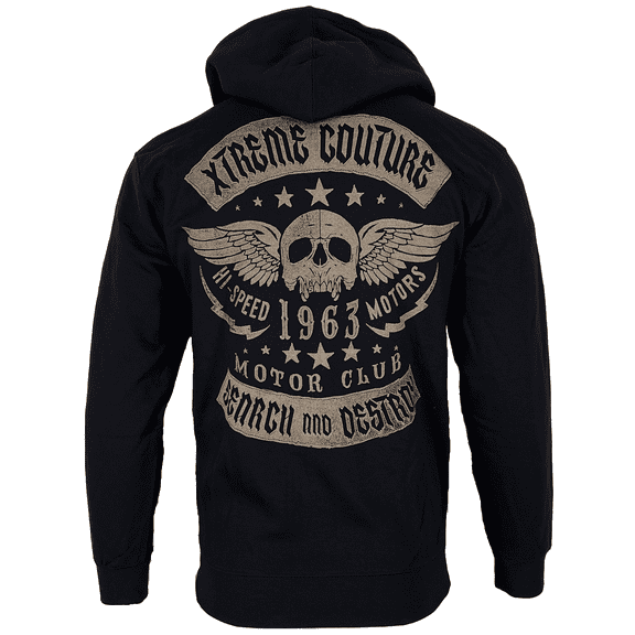 Xtreme Couture by Affliction Men's Hoodie Faded Iron (Black)