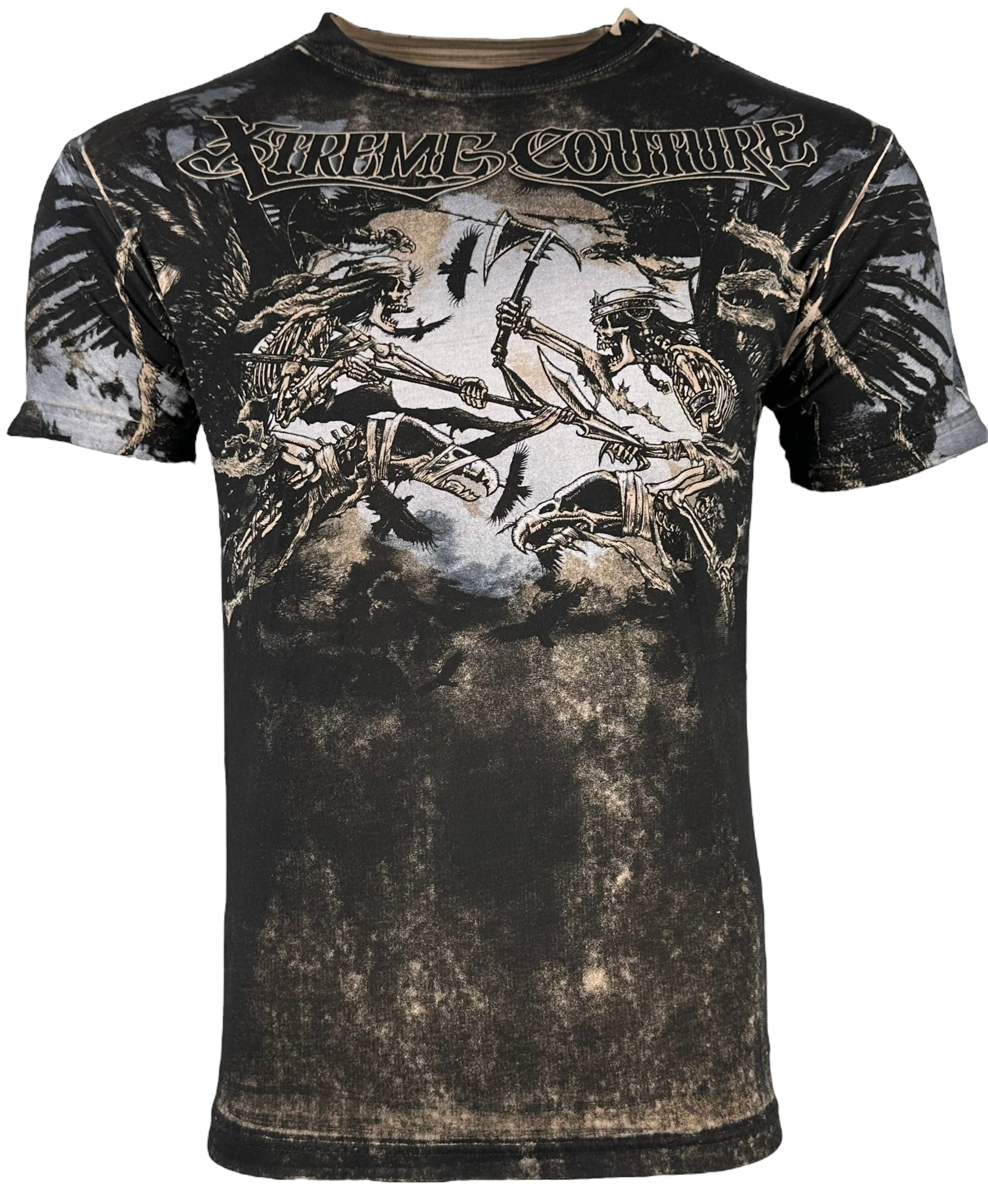 T-shirt Affliction Uomo Maglietta Xtreme Couture Uomo - Field Of Dreams, Cotone Morbido, Vestibilità Regular Maglietta Uomo Xtreme Couture - Foto 10