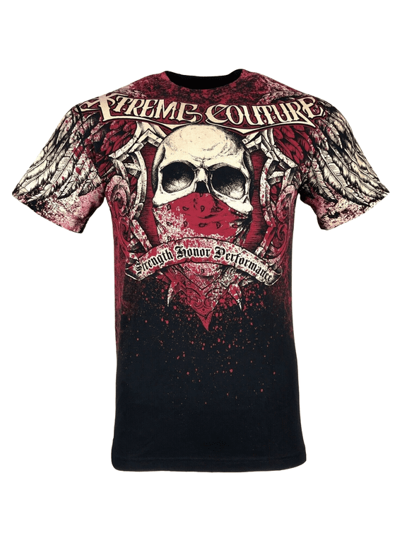 by Affliction Men's T-Shirt ORTHODOX Skull Biker