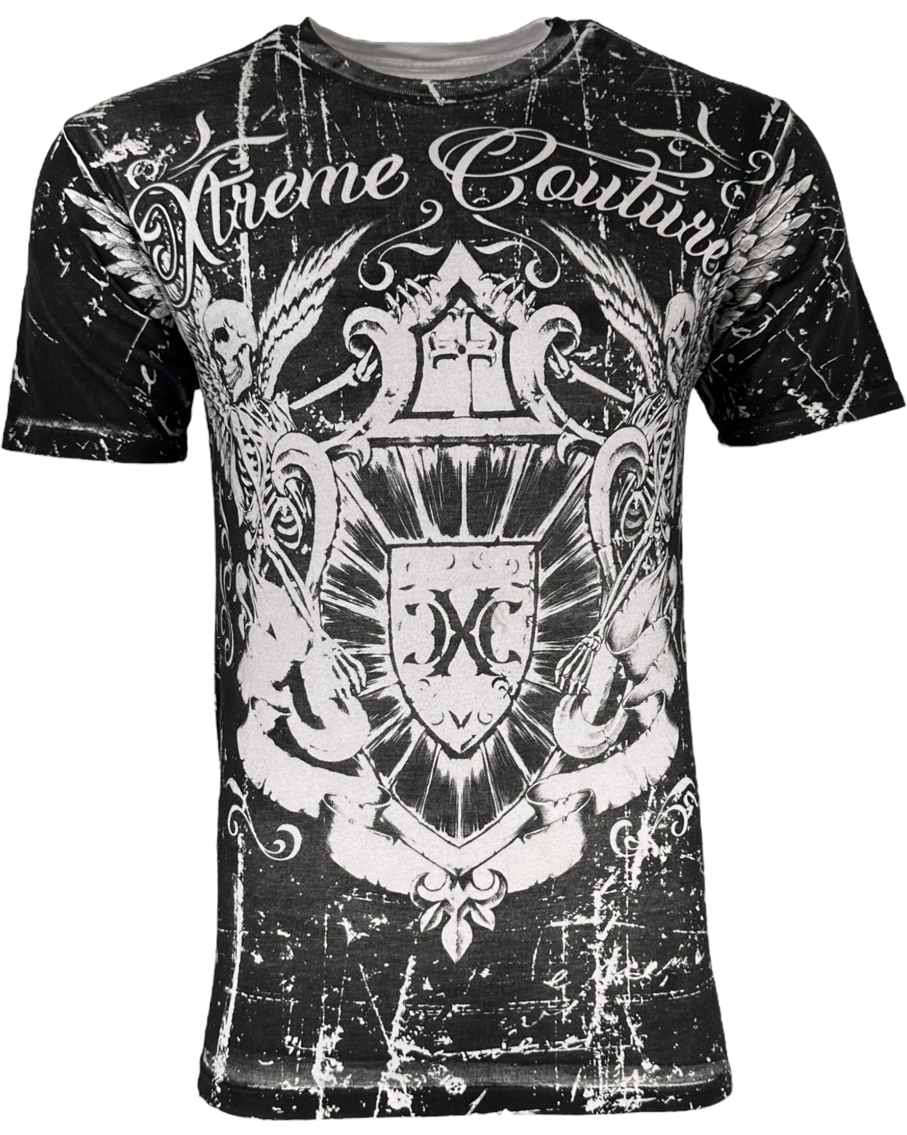 Maglietta Affliction Uomo T-shirt Affliction Xtreme Couture - Stampa Ferro Battuto Con Ali, Taglie S-5XL Maglietta Casual In Cotone Per MMA E Biker - Foto 7