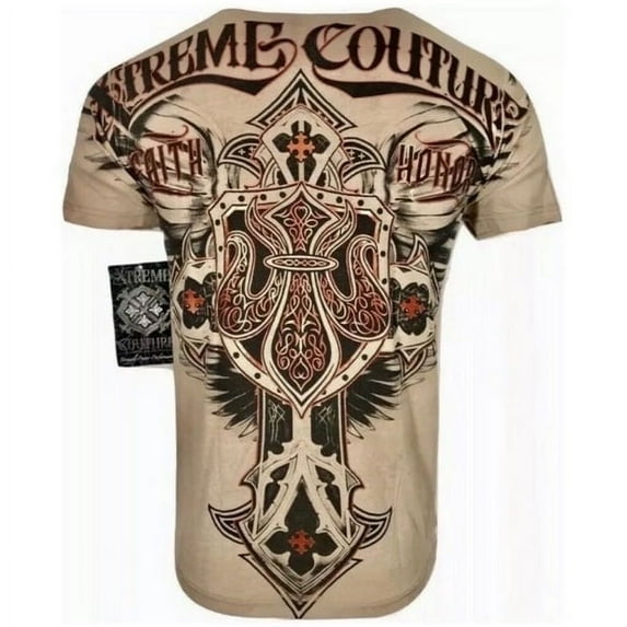 Xtreme Couture by Affliction Men's T-Shirt SANDSTONE Black