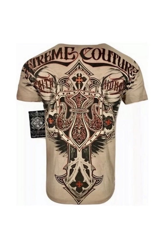 by Affliction Men's T-Shirt SANDSTONE Black