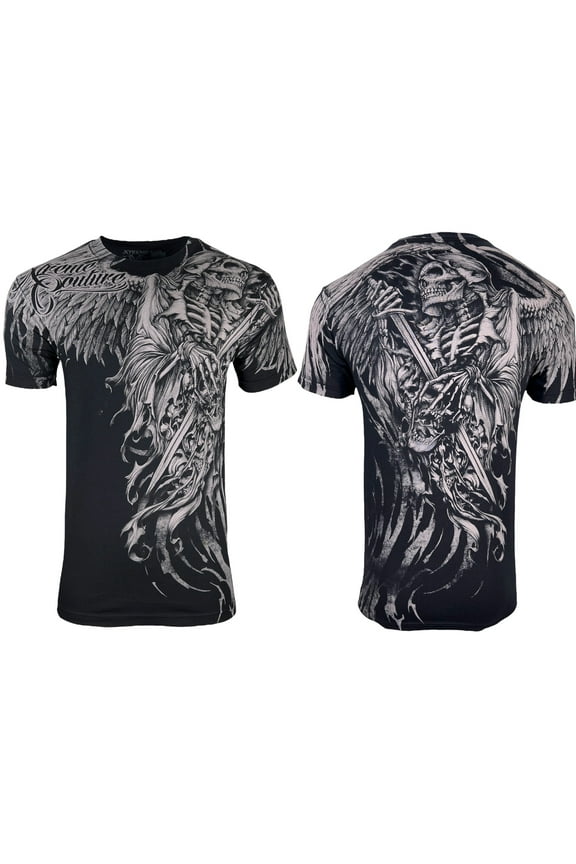 by Affliction Men's T-Shirt Wielding Death