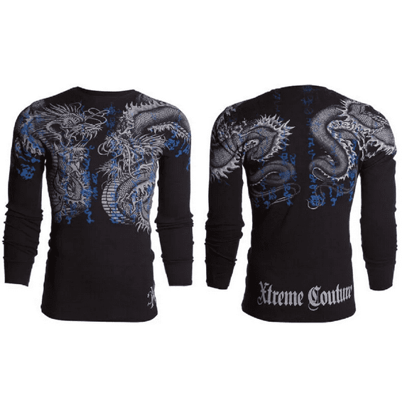 Xtreme Couture by Affliction Men's Thermal Shirt Double Up