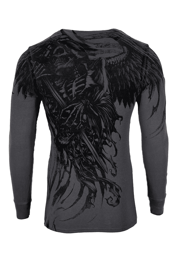 by Affliction Men's Thermal Shirt WLEDING DEATH