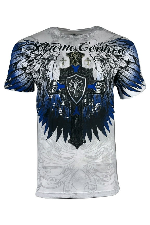 by Affliction Printed T-Shirt for Men Tempest Biker MMA, XL