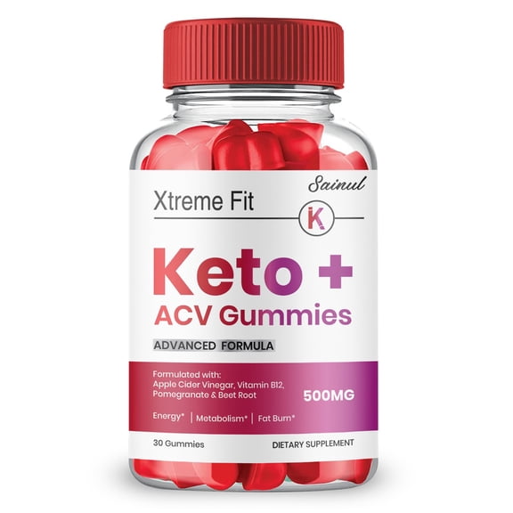 Xtreme Fit Keto ACV Gummies, Official XtremeFit Gummies, Extreme Fit Keto Plus ACV Gummies Apple Cider Vinegar Belly Fat Dietary Supplement (1 Pack)