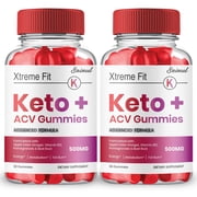 Xtreme Fit Keto ACV Gummies, Official XtremeFit Gummies, Extreme Fit Keto Plus ACV Gummies Apple Cider Vinegar Belly Fat Dietary Supplement 2 Pack