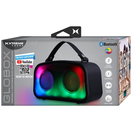 Xtreme Flare Bluetooth Multicolor GloBox Speaker with Strap - Bring The Party Anywhere with Portable Sound and Vibrant Lights