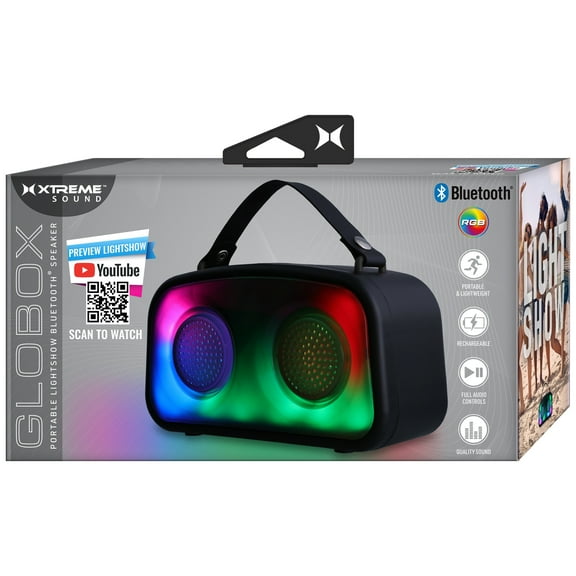 Xtreme Flare Bluetooth Multicolor GloBox Speaker with Strap - Bring The Party Anywhere with Portable Sound and Vibrant Lights