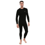 Xtreme Heat Men s Base Layers Set Compression Pants & Shirt Thermal Wear for Men, Black Large
