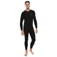 thumbnail image 1 of Xtreme Heat Mens Thermal Underwear Set Insulated Shirt & Long Johns, Black Large, 1 of 6