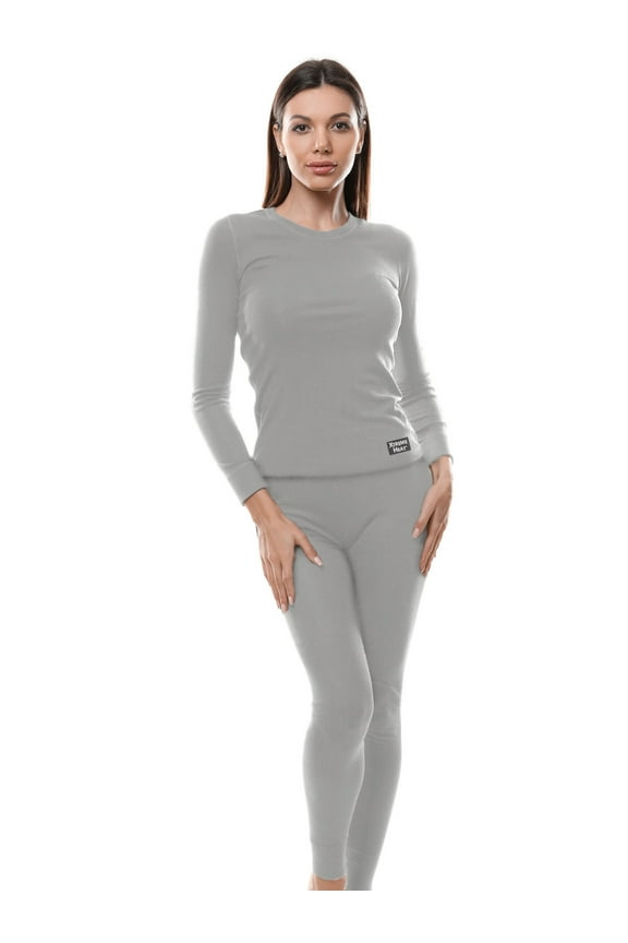 Womens Thermal Underwear Set Insulated Shirt & Long Johns, Sizes S-XL