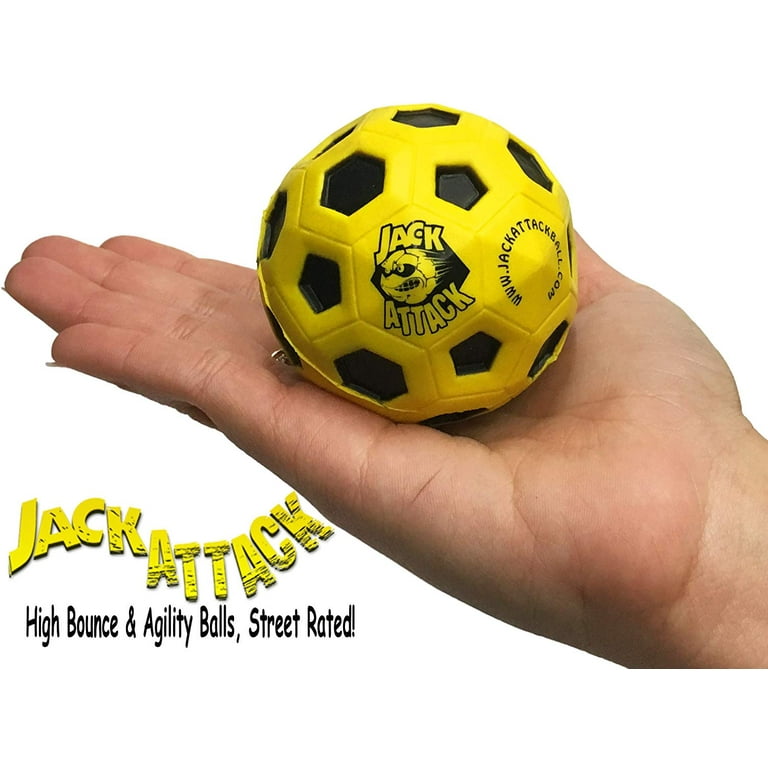 Jack Attack Streetball Xtreme High Bounce Rubber Ball, Yellow Jack Attack Streetball Xtreme High Bounce Rubber Ball, Yellow