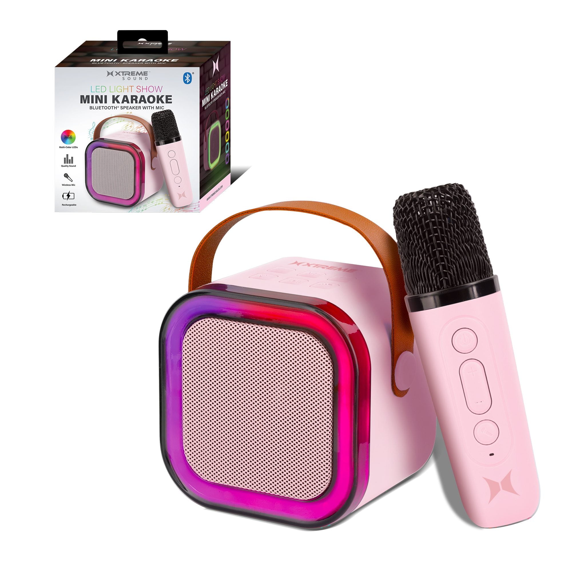 Xtreme LED Mini Karaoke Bluetooth Speaker & Mic, Multiple