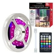 Xtreme Lit 10ft Cut & Customize Indoor LED Light Strip Kit, Includes 1 Connector, 90 LEDs, 4 Modes, Remote