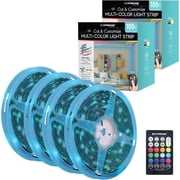 Xtreme Lit 200ft Indoor LED Strip Lights Kit, Multicolor LED Lights for Bedroom, Cuttable, Remote Control
