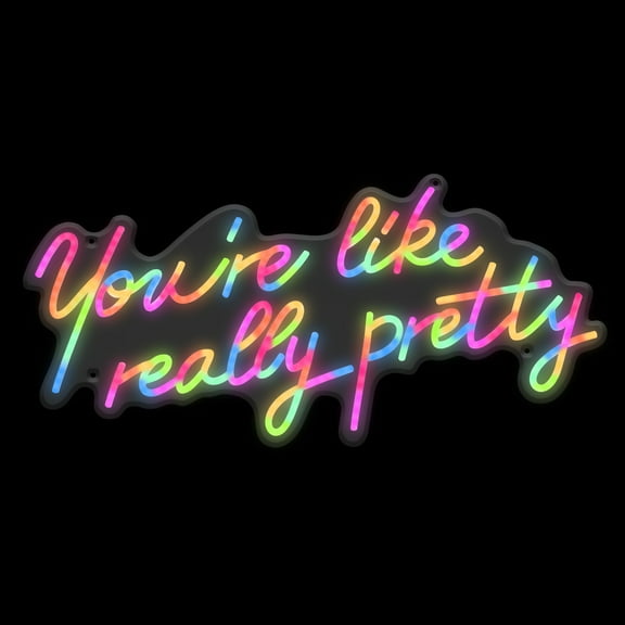 Xtreme Lit 26.3" x 12.3" 'You're like Really Pretty' Multi-color LED Neon Sign, Plastic Wall, 2 lb