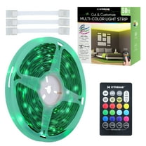 Xtreme Lit 50ft Cut & Customize Indoor LED Light Strip Kit, Includes 3 Connectors, 450 LEDs, 4 Modes, Remote & 24V Adapter.