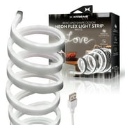 Xtreme Lit 6.5ft Neon Bend and Shape Memory Flex Wire LED Light Strip, White, 0.25 lb, 0.5"