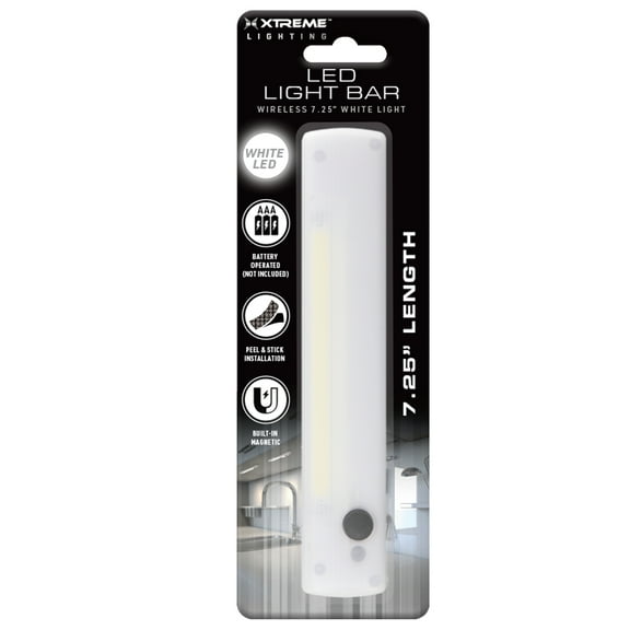 Xtreme Lit 7.5" Wireless Magnetic Motion Sensor Light Bar, Peel And Stick, Perfect for closets