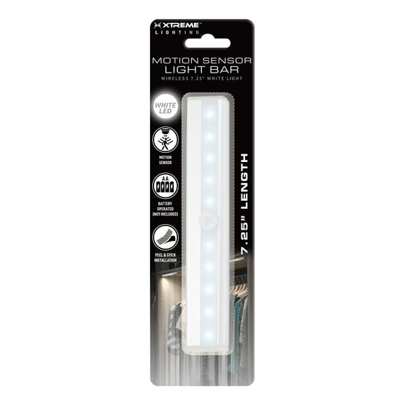Xtreme Lit 7.5" Wireless Motion Sensor Light Bar, Peel And Stick, Perfect for closets