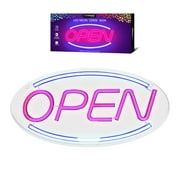 Xtreme Lit LED Neon "OPEN" Sign – Red & Blue Lights, USB Powered, Clear Backing, Wall Hanging Holes, 4.8ft Cord