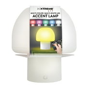Xtreme Lit New Multi-Color Multi-White LED Accent Mushroom Lamp with White Base, Remote Control