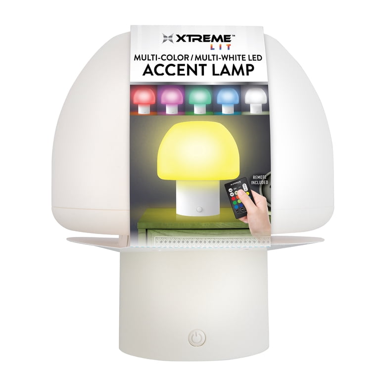Xtreme Lit New Multi-Color LED Accent Mushroom Lamp with White