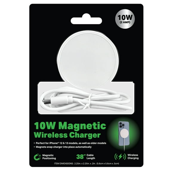 Xtreme Magnetic Wireless Charger, 10W Fast Wireless Charger Compatible with iPhone 16 Pro Max/16 Pro/16/16 Plus/15/14/13/12 Series, Most Galaxy Phones, and other Android Devices